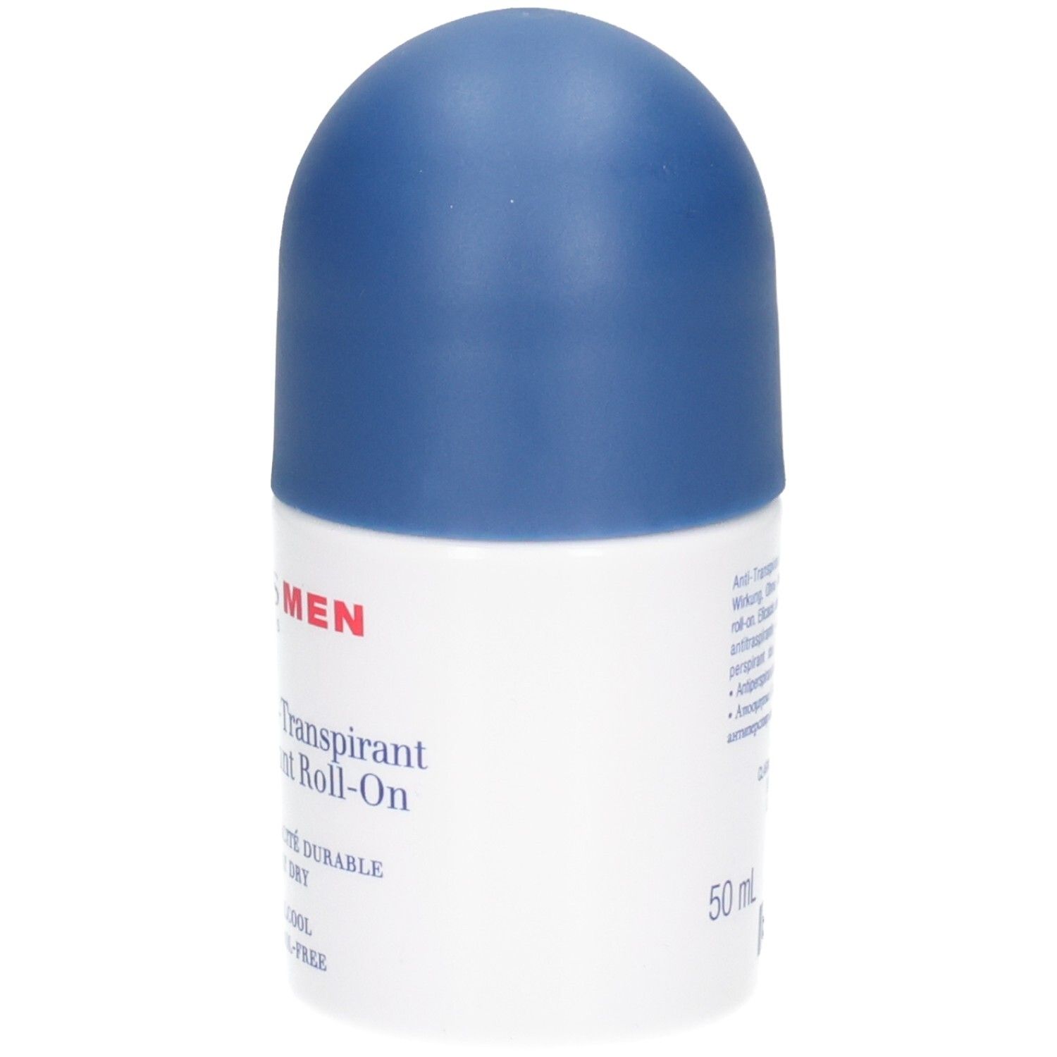 Clarins Men Roll-On Anti-Transpirant, côté avec logo "CLARINS MEN" et nom du produit.