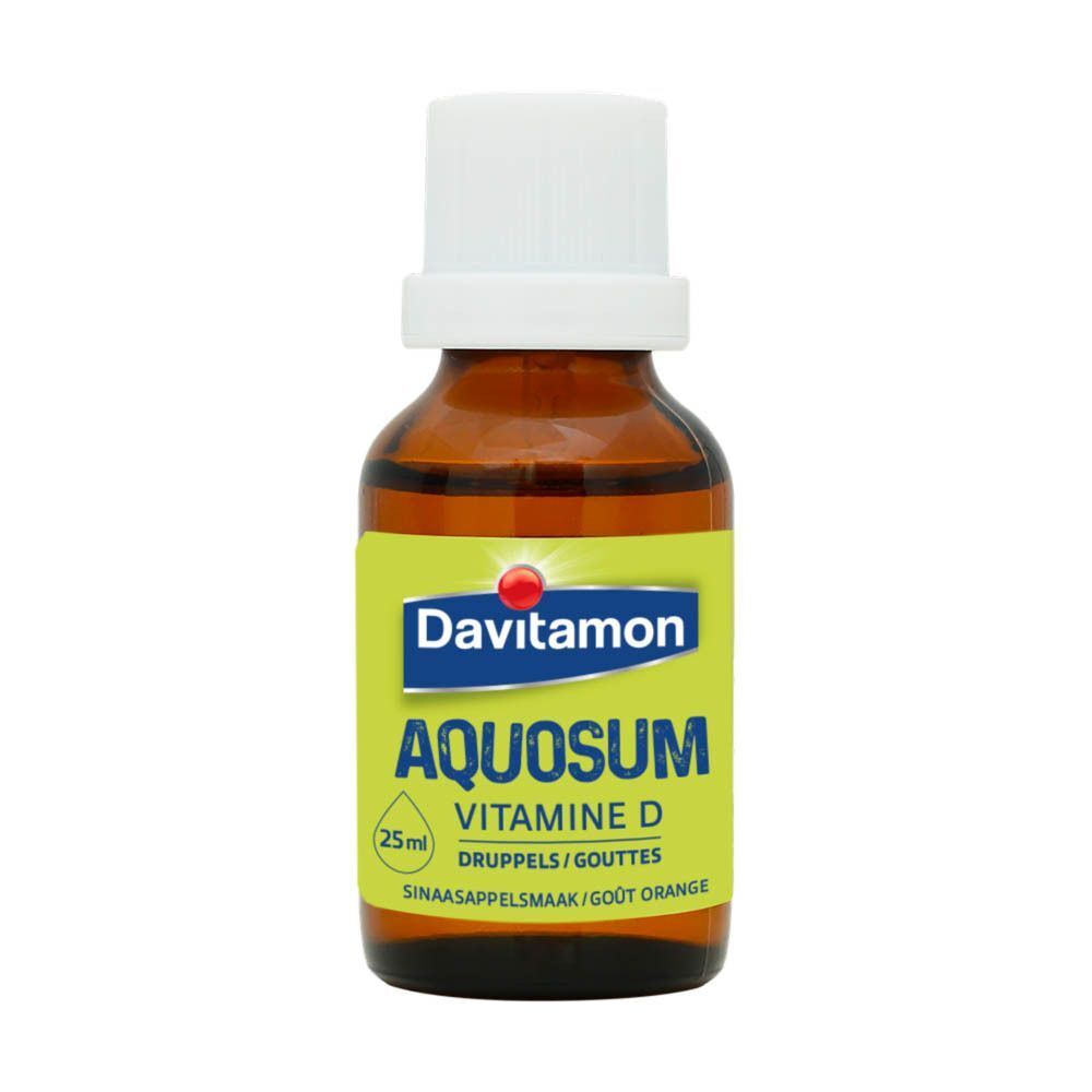 Davitamon Aquosum Vitamine D gouttes, 25ml, goût orange.