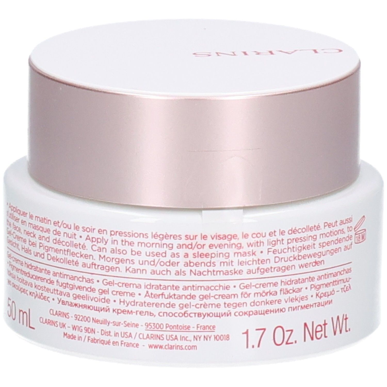 Clarins Bright Plus Gel-crème hydratant anti-taches, 50 ml.