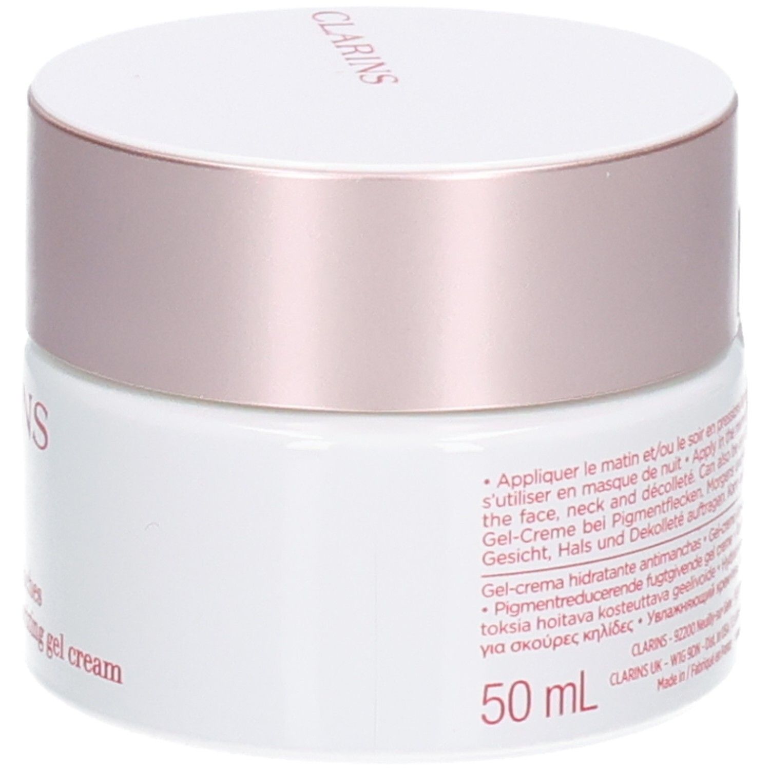 Clarins Bright Plus Gel-crème hydratant anti-taches, 50 ml.