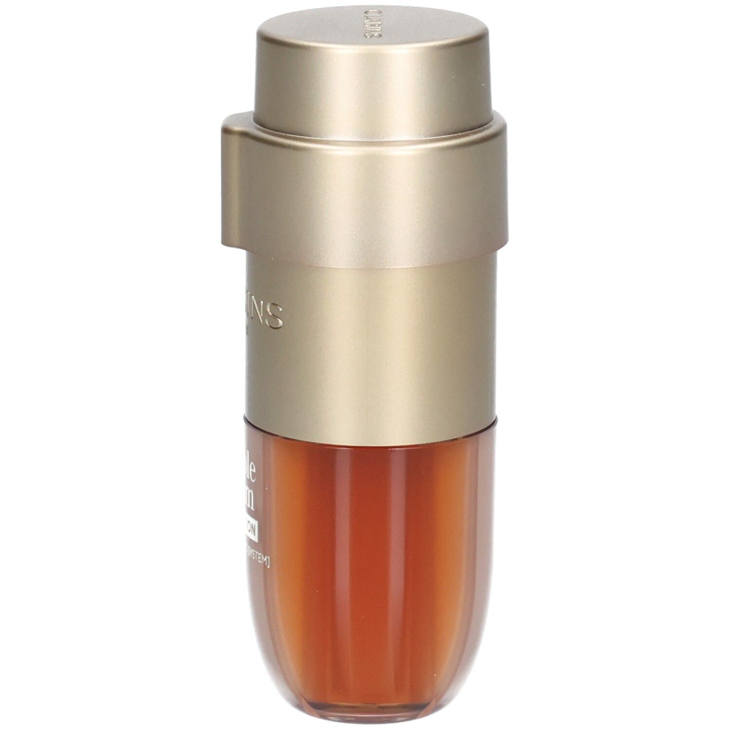 Clarins Double Serum Foundation L6W, liquide doré et ambré.