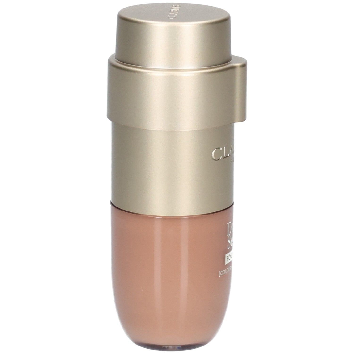 Clarins Double Serum Foundation M3C, un compartiment avec fond de teint beige clair.