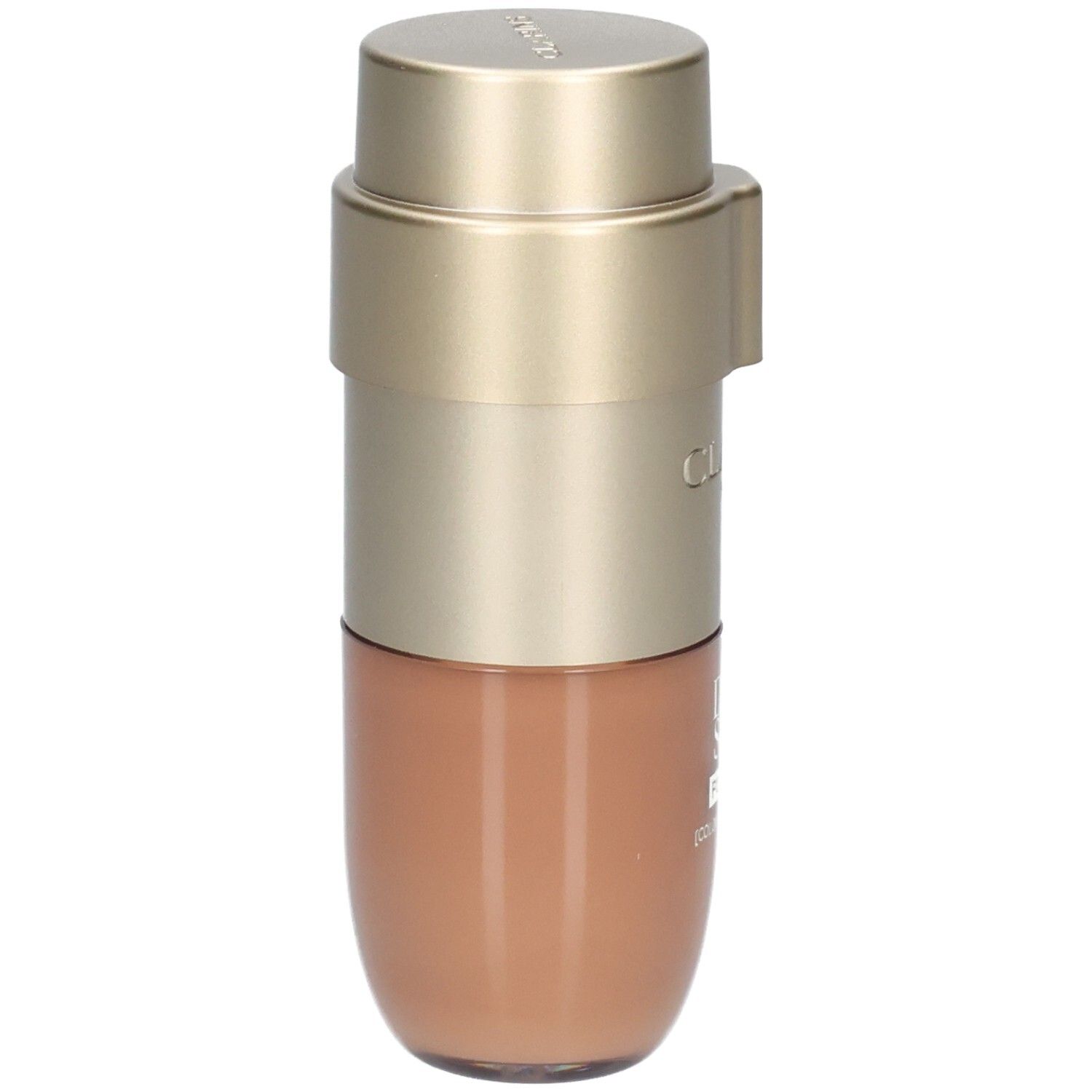 Clarins Double Serum Foundation M5C, bouchon pompe doré, flacon marron.
