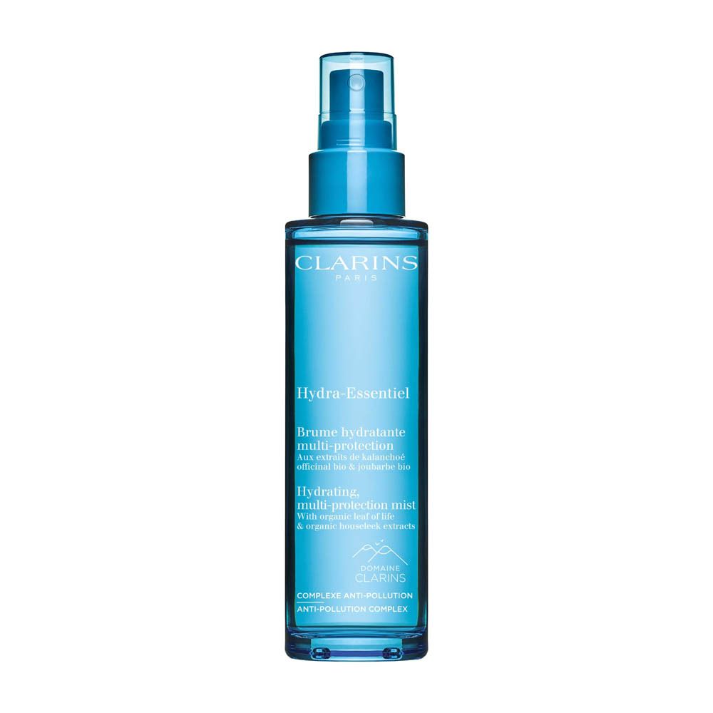 Clarins Hydra-Essentiel Brume Hydratante Multi-Protection flacon pompe.