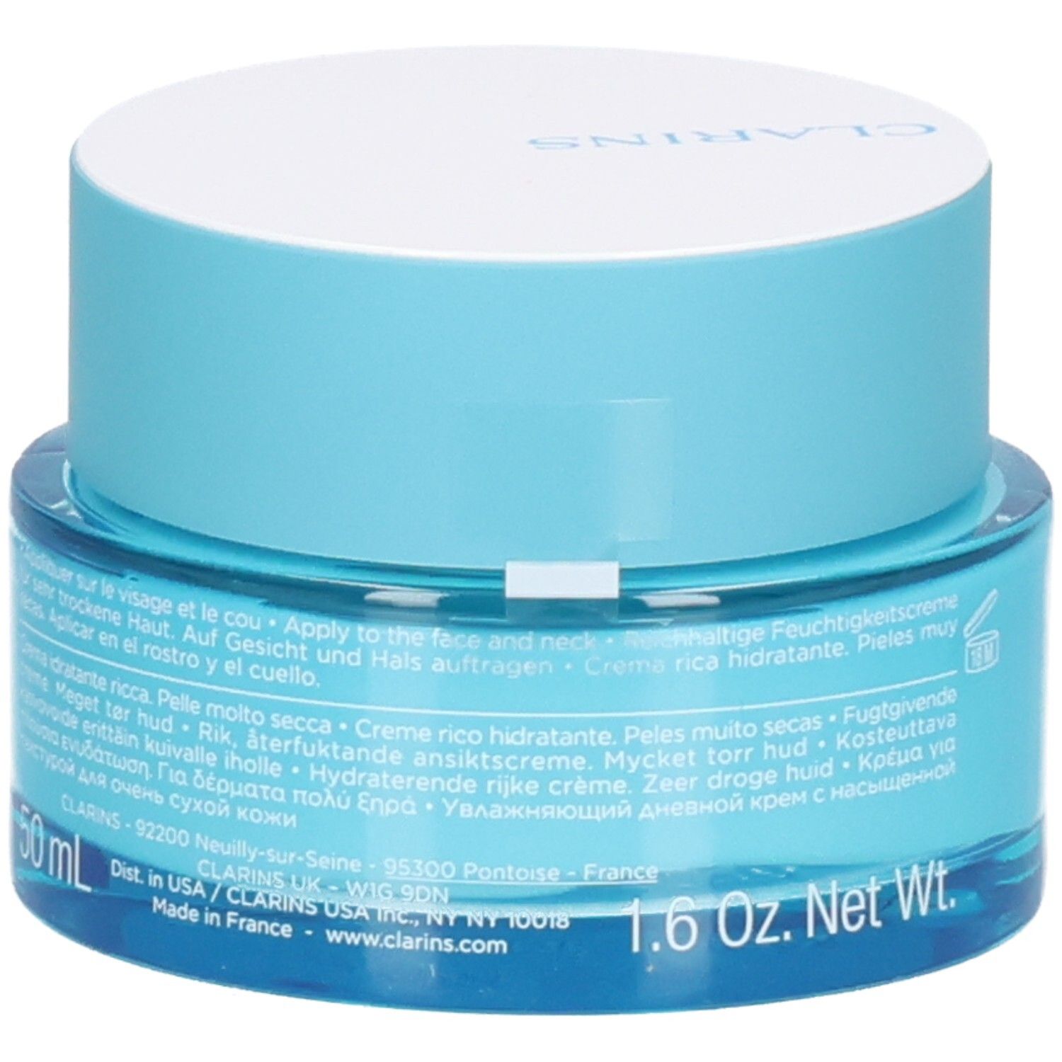 Clarins Hydra-Essentiel Crème Riche, 50ml, Fabriqué en France.