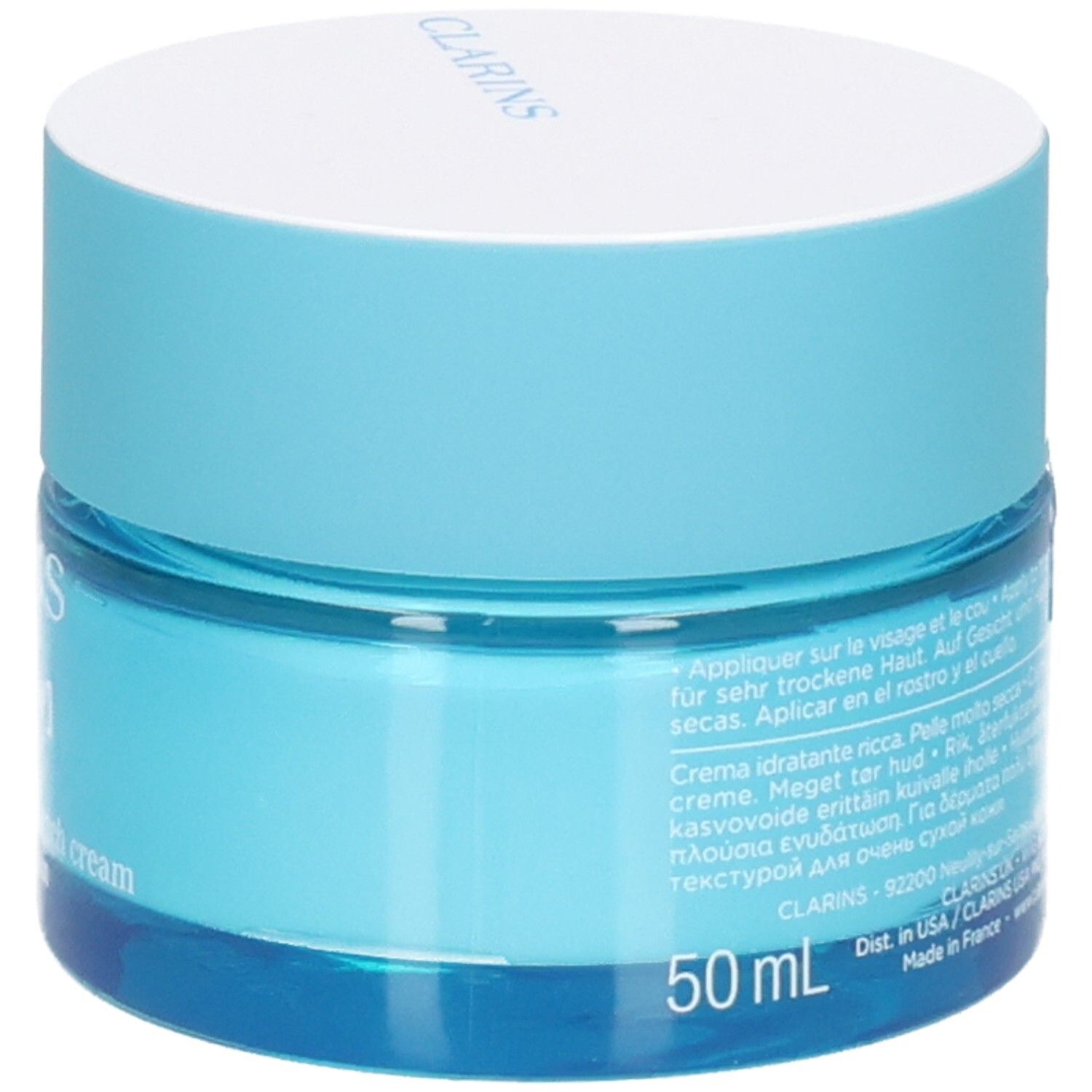 Clarins Hydra-Essentiel Crème Riche, 50ml, avec instructions.