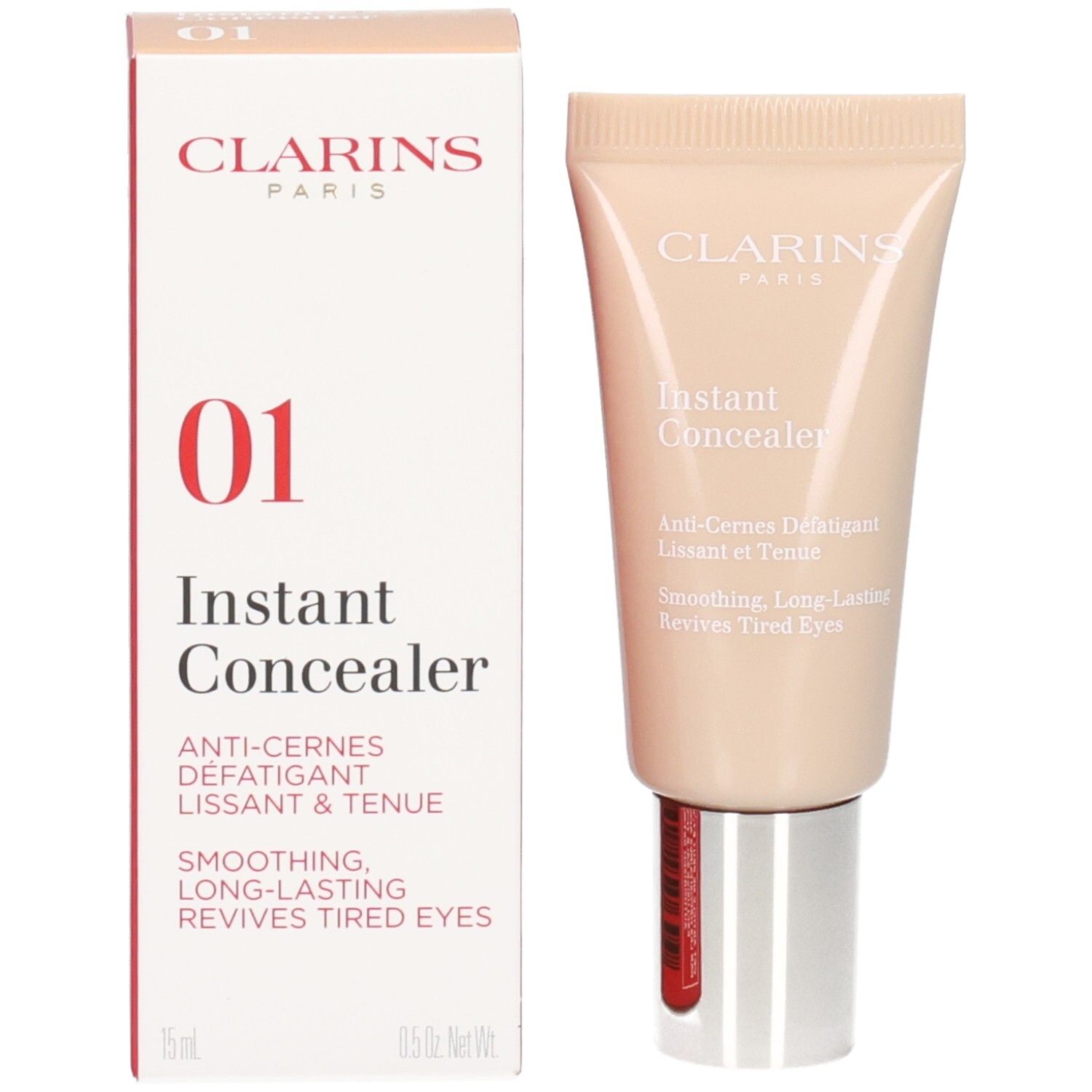 Clarins Instant Concealer 01, tube et emballage.