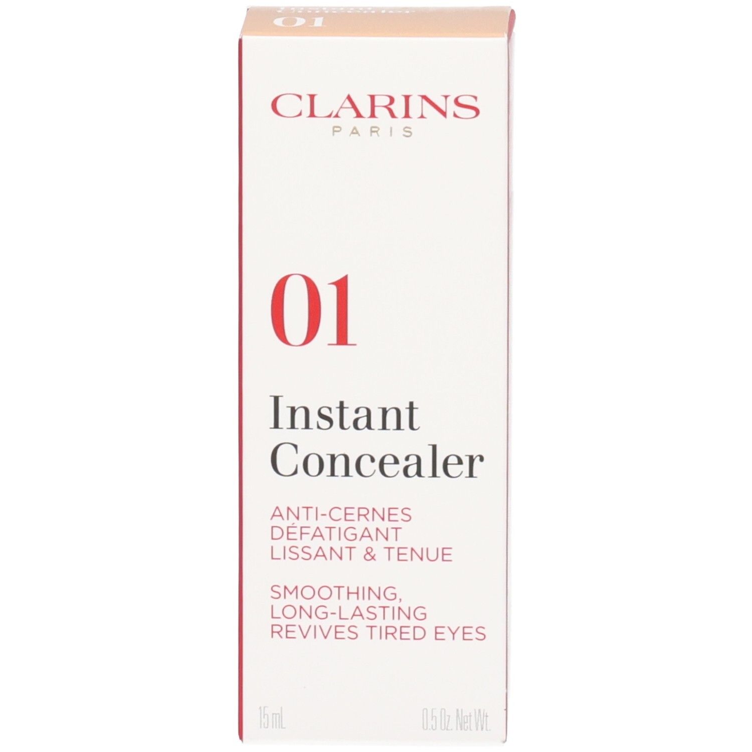 Clarins Instant Concealer 01, face avant de l'emballage.