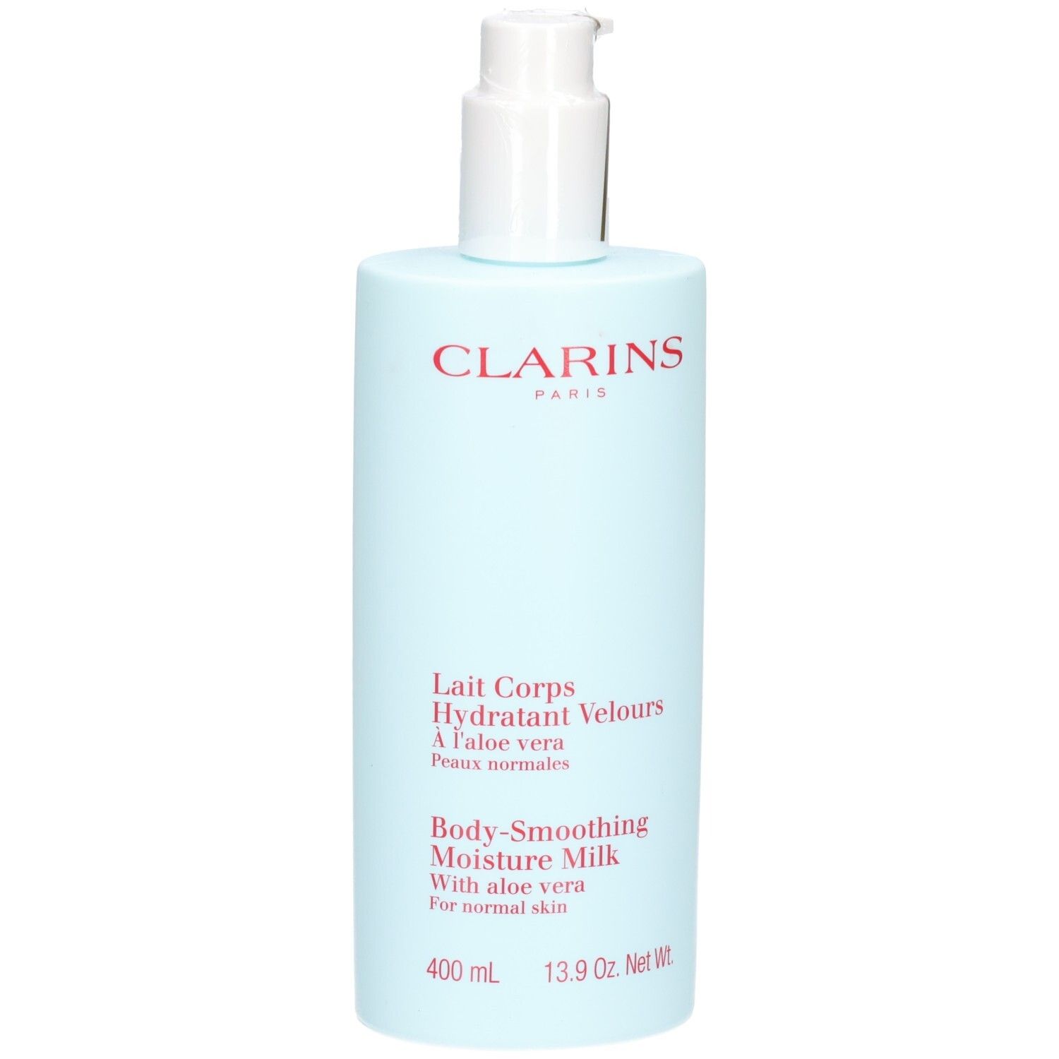 Clarins Lait Corps Hydratant Velours, 400 ml Lait pour le corps avec pompe.