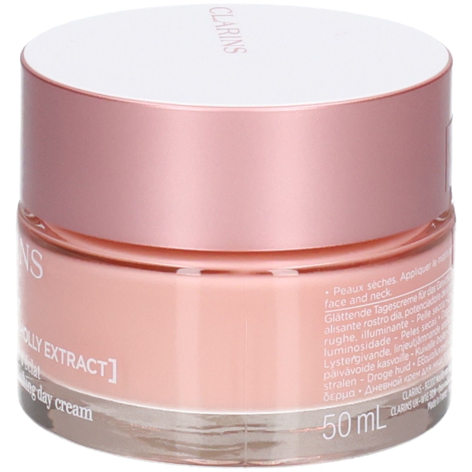Clarins Multi-Active Jour Crème pour peaux sèches, 50ml, vue en biais.
