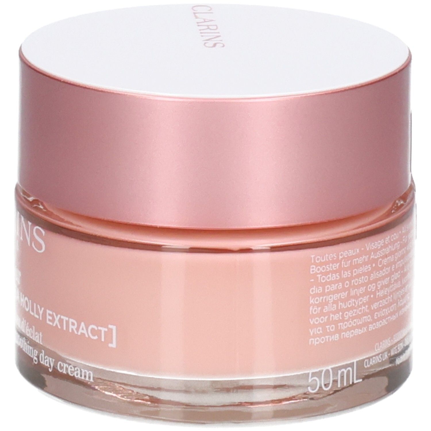 Clarins Multi-Active Crème Jour avec Niacinamide et Extrait de Sea Holly, pour tous types de peau.