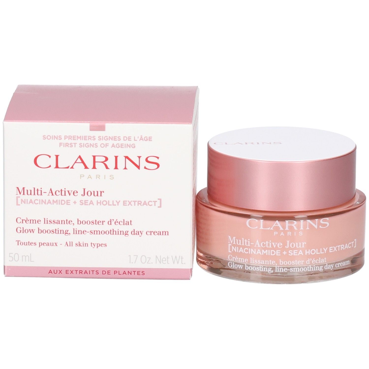Clarins Multi-Active Crème Jour et son emballage, 50 ml, 1.7 oz Net Wt.