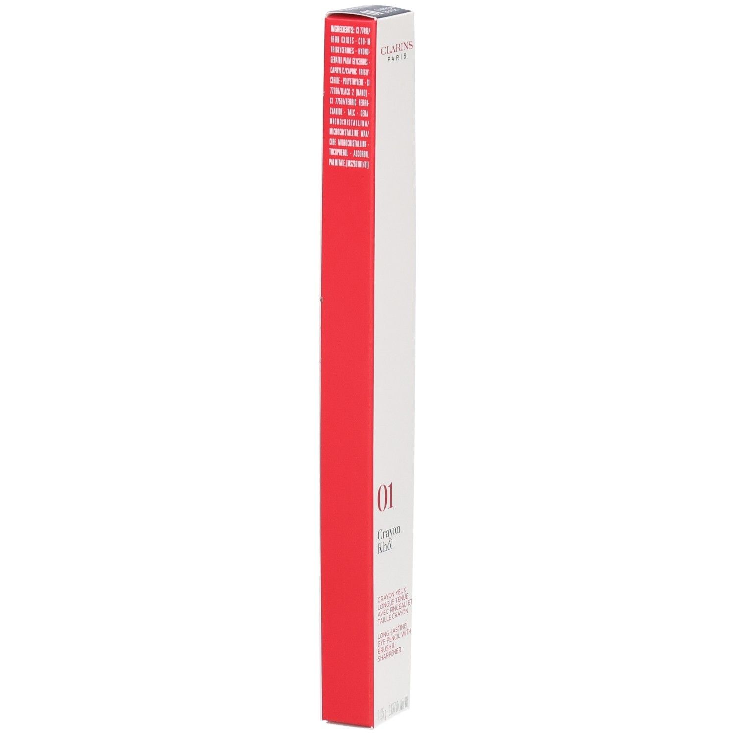 Clarins Crayon Khôl 01 Carbon Black, vue latérale de l'emballage.