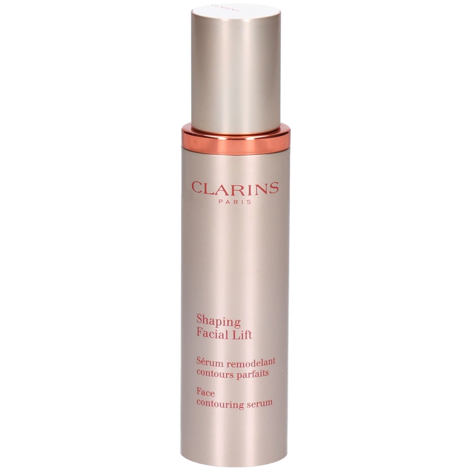 Flacon Clarins avec pompe, Sérum Shaping Facial Lift.