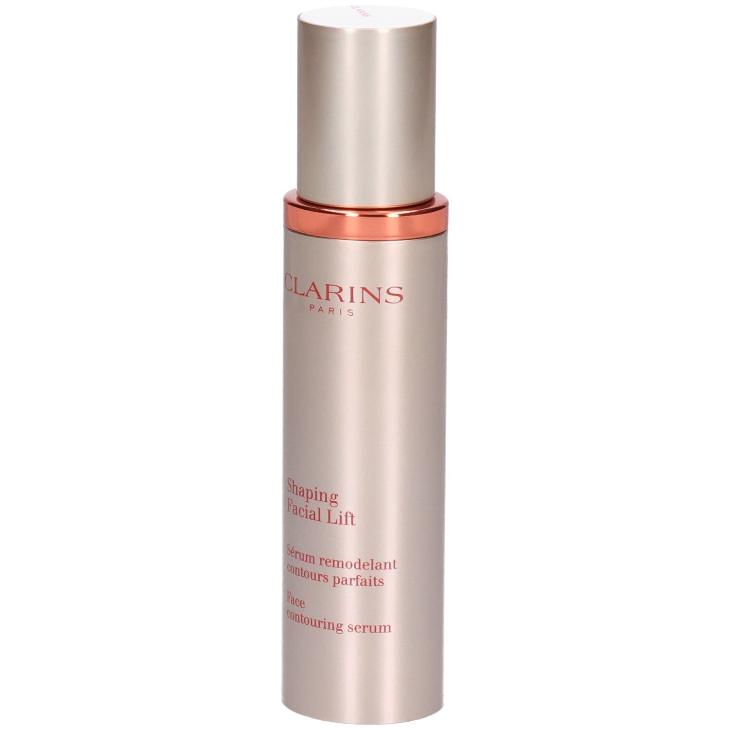 Flacon Clarins avec pompe, Sérum Shaping Facial Lift.
