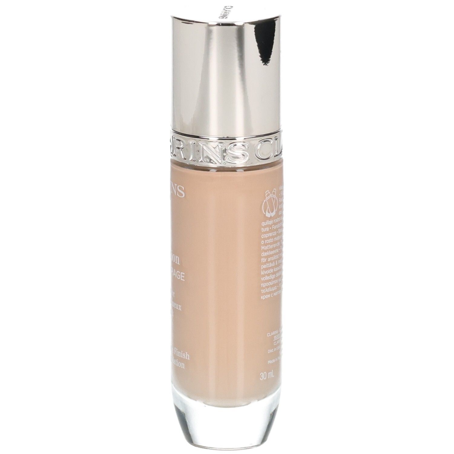 Clarins Skin Illusion Full Coverage Foundation, flacon avec pompe, teinte 107C.