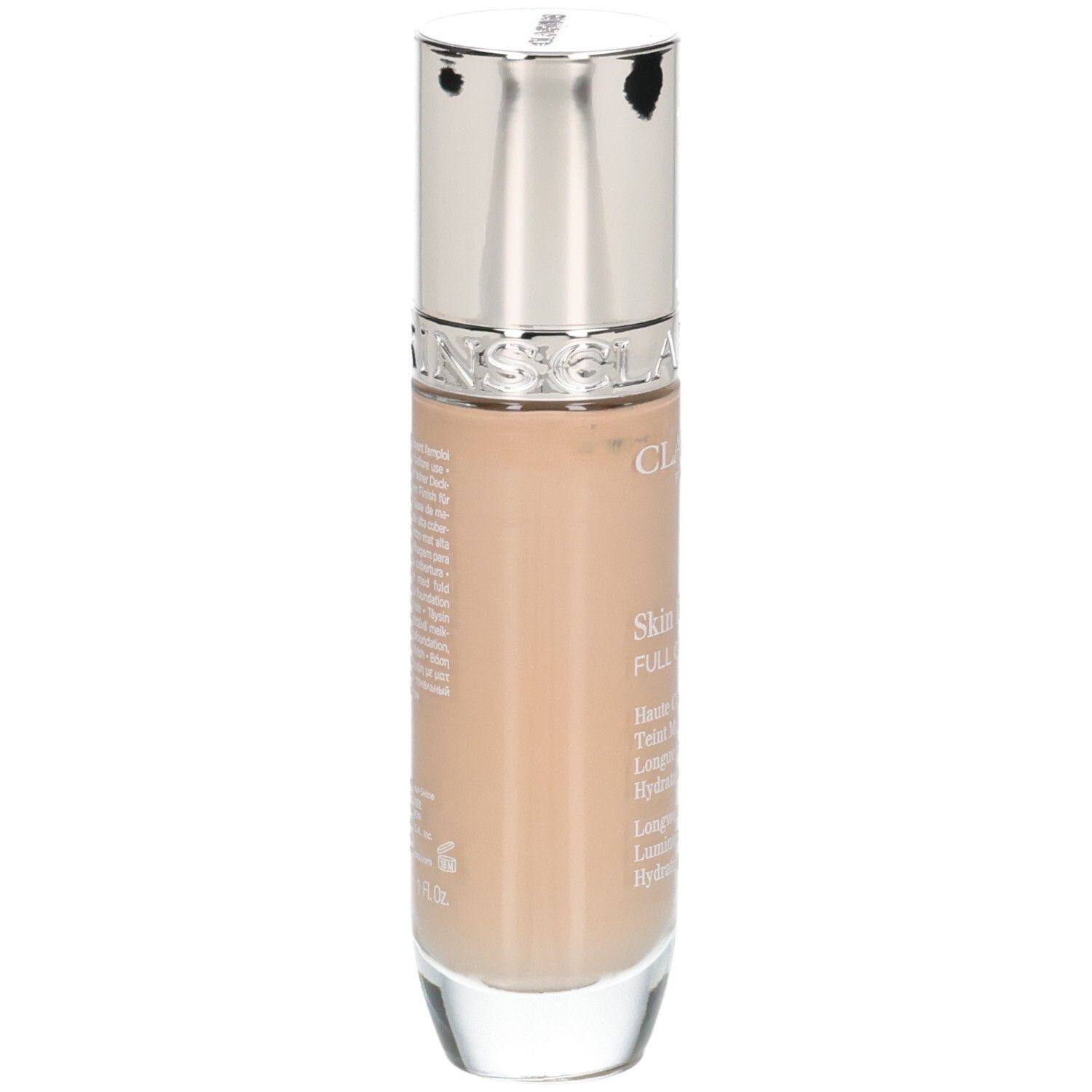 Clarins Skin Illusion Full Coverage Fond de teint, arrière du flacon, teinte 108.3N.