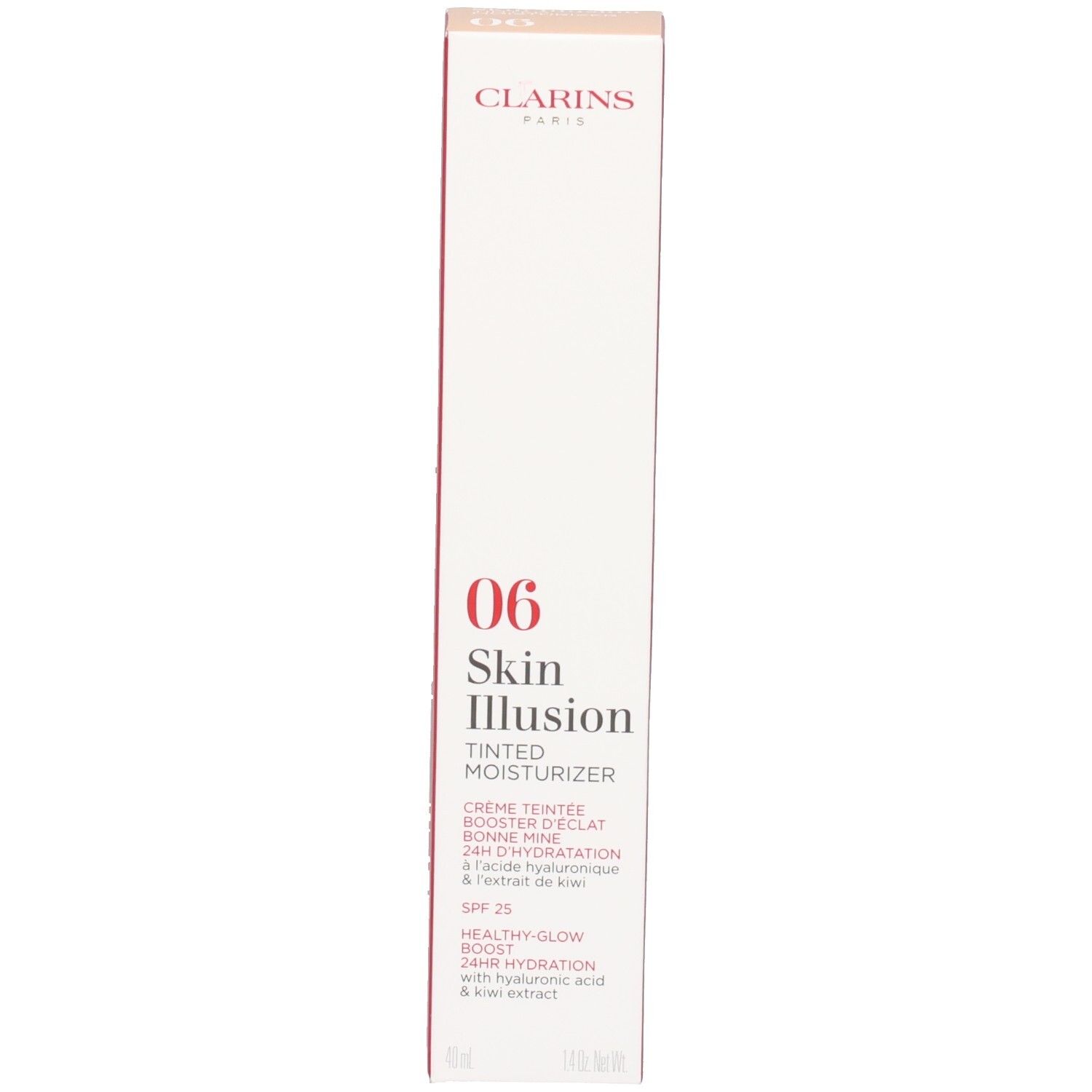 Boîte de la crème teintée Clarins Skin Illusion SPF 25.