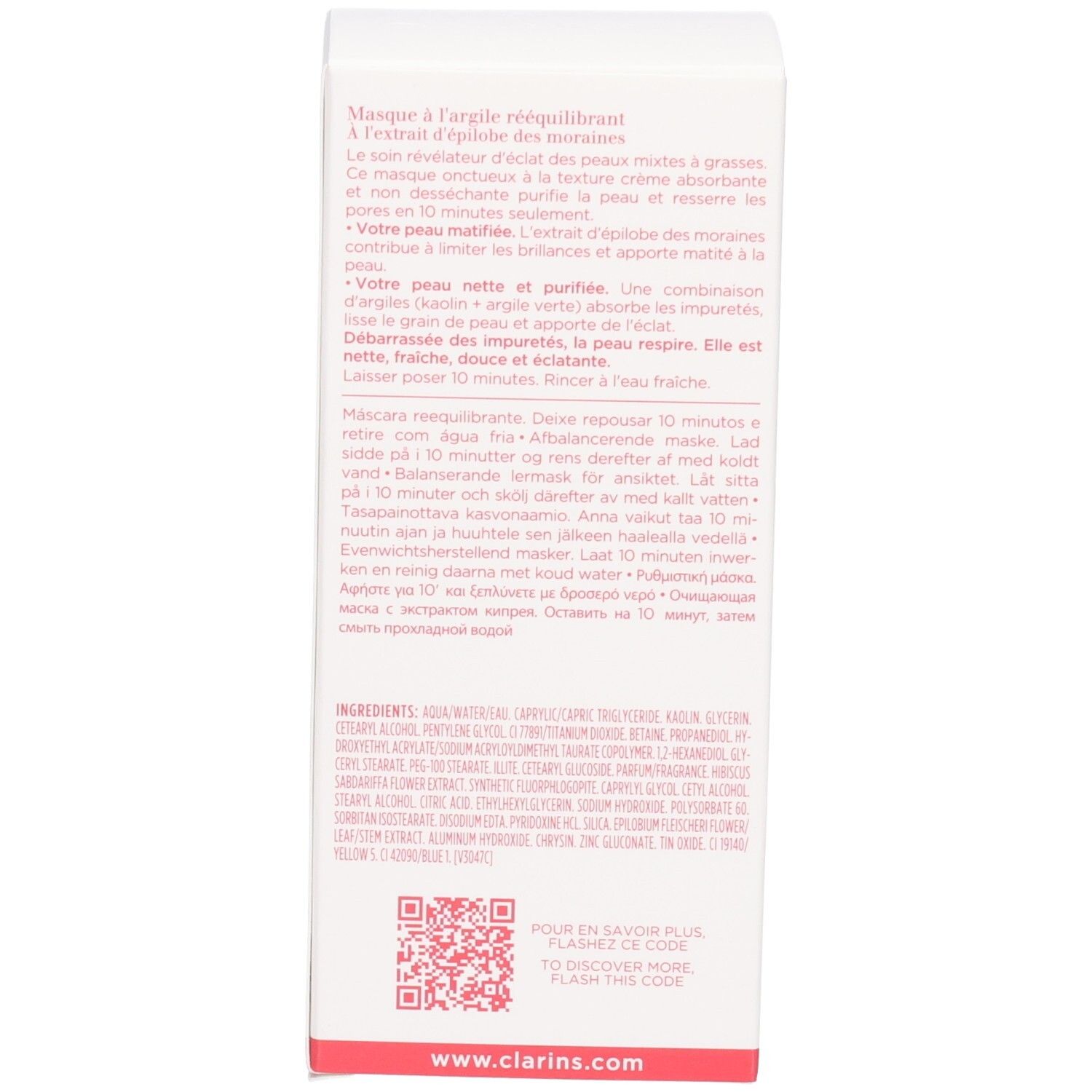 Clarins SOS Pure Masque à l’argile rééquilibrant