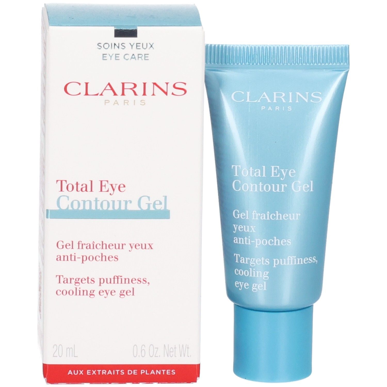 Tube et emballage Gel Contour des Yeux Total Clarins