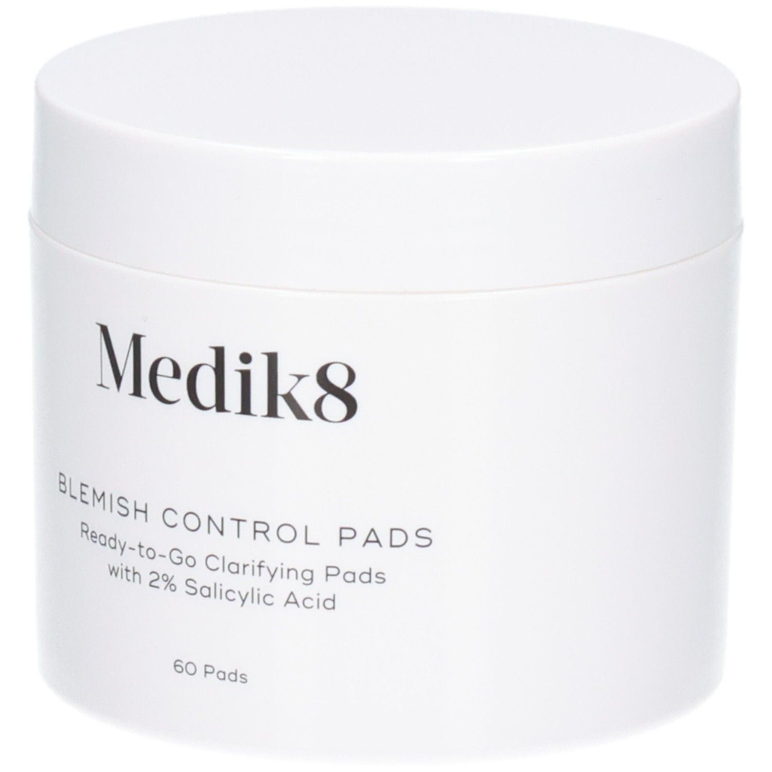 Medik8 Blemish Control Pads : Pot de 60 pièces, enrichi en 2% d'acide salicylique.