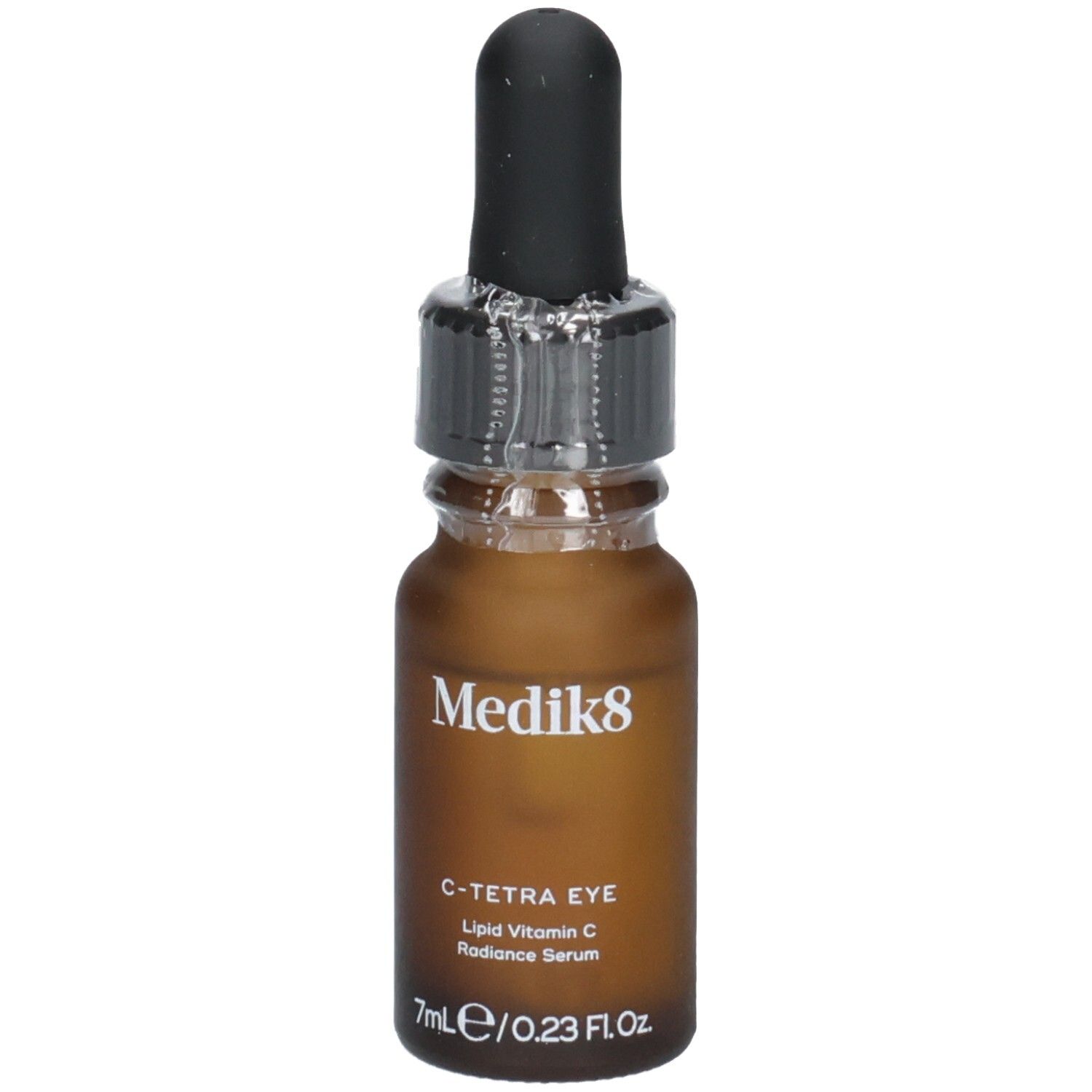 Sérum contour des yeux Medik8 C-Tetra dans un flacon en verre brun avec pipette. 7ml / 0.23 Fl. Oz.