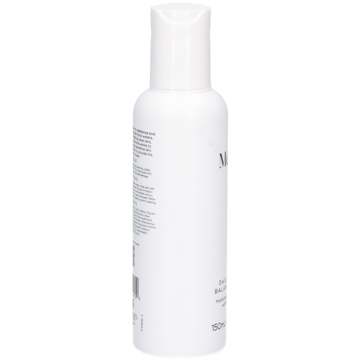 Dos du Medik8 Daily Refresh Balancing Toner avec ingrédients et instructions.