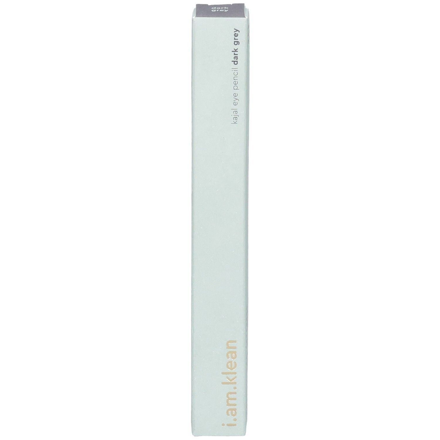 Crayon Kajal Dark Grey Moontide dans un emballage vert clair. Marque i.am.klean. Forme rectangulaire et élancée.