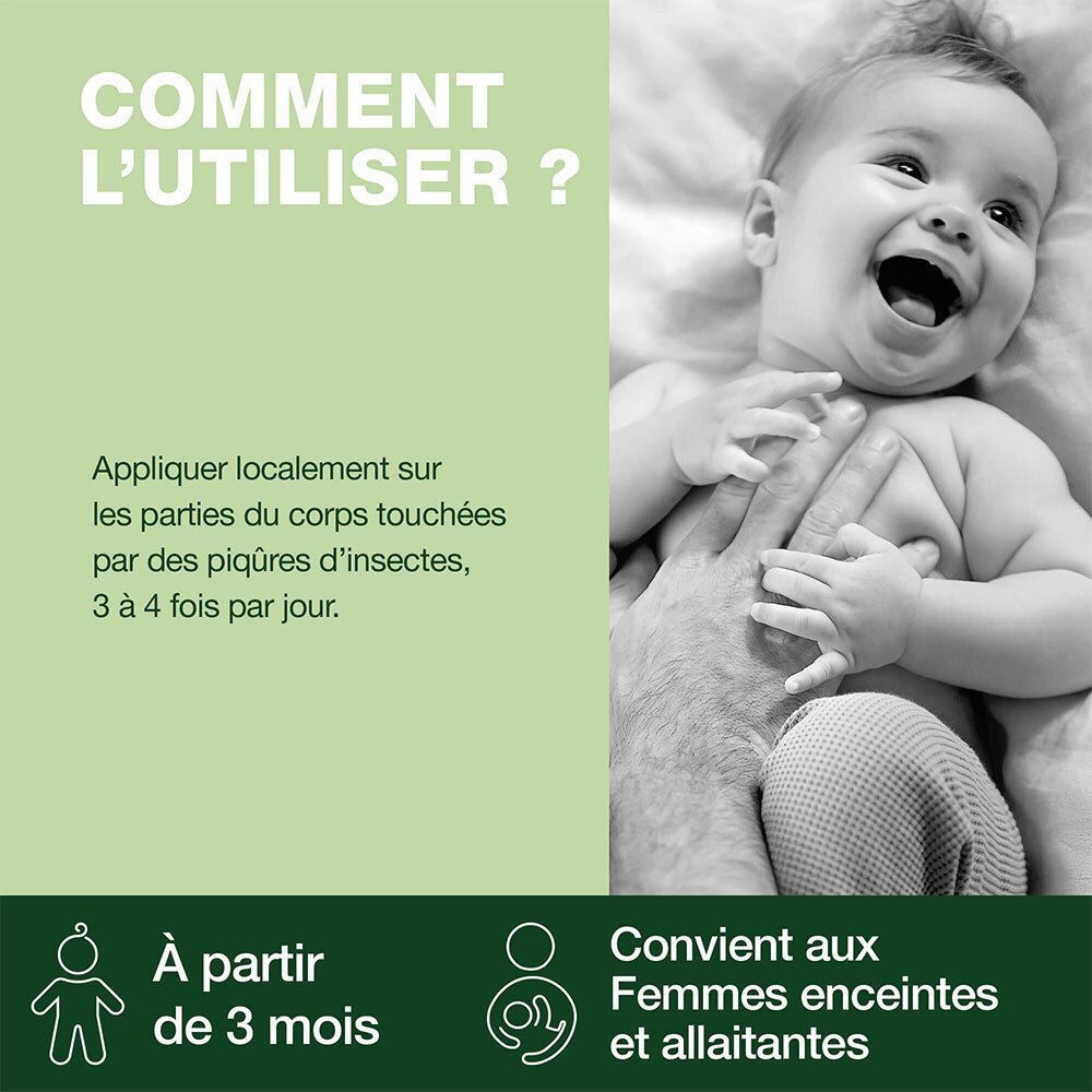 Roll-on Pranarôm PranaBB gel apaisant après-piqûres, 15ml.