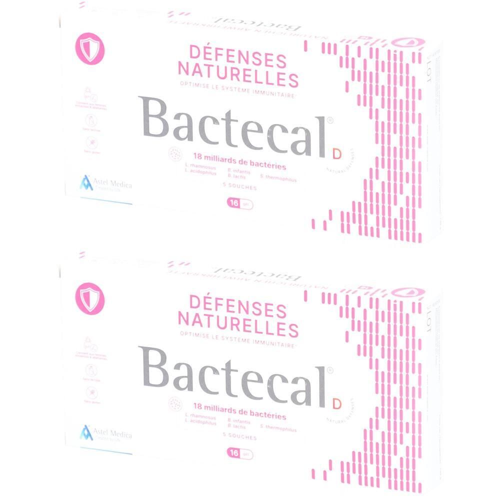 Deux boîtes de Bactecal D pour les défenses naturelles et le système immunitaire.