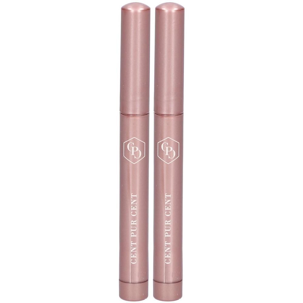 Deux bâtons roses avec bouchons. Inscription : CENT PUR CENT. Logo : CPD.