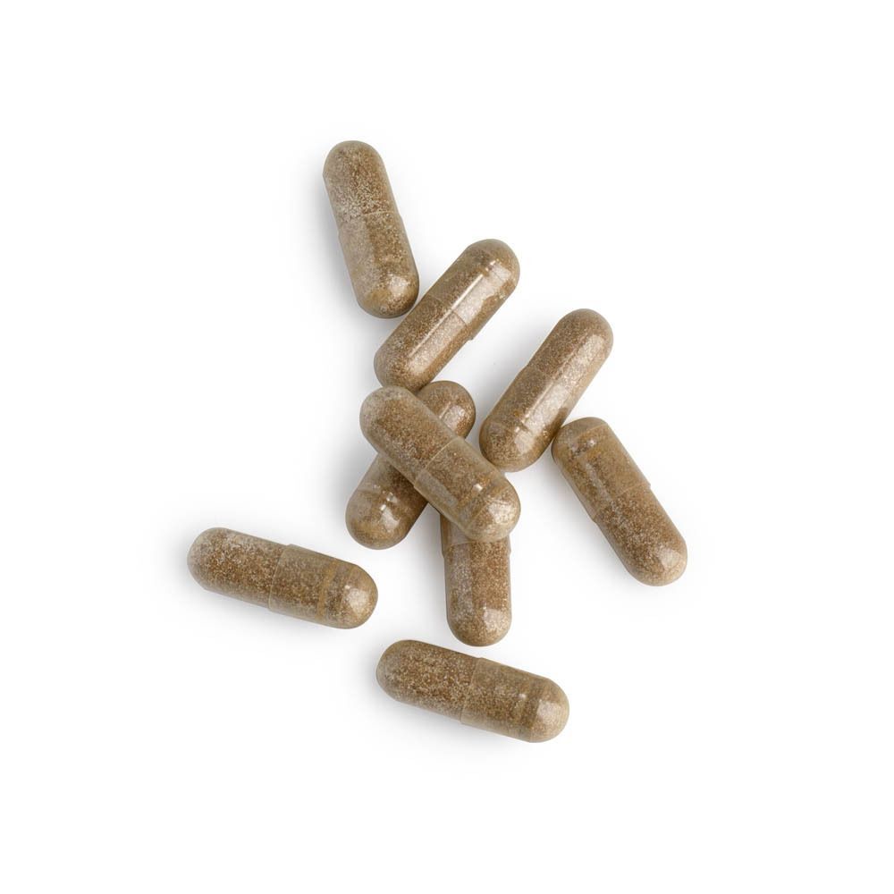 Plusieurs capsules Bambou de Biotics Research sur fond blanc.
