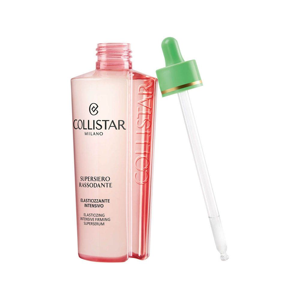 Collistar Supersiero arrière, liquide rose, pipette, bouchon vert.