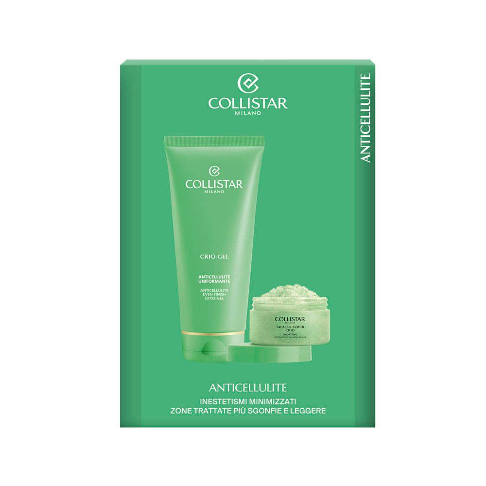 Set Collistar Anticellulite : Tube de Crio-Gel et pot de Talasso-Scrub.