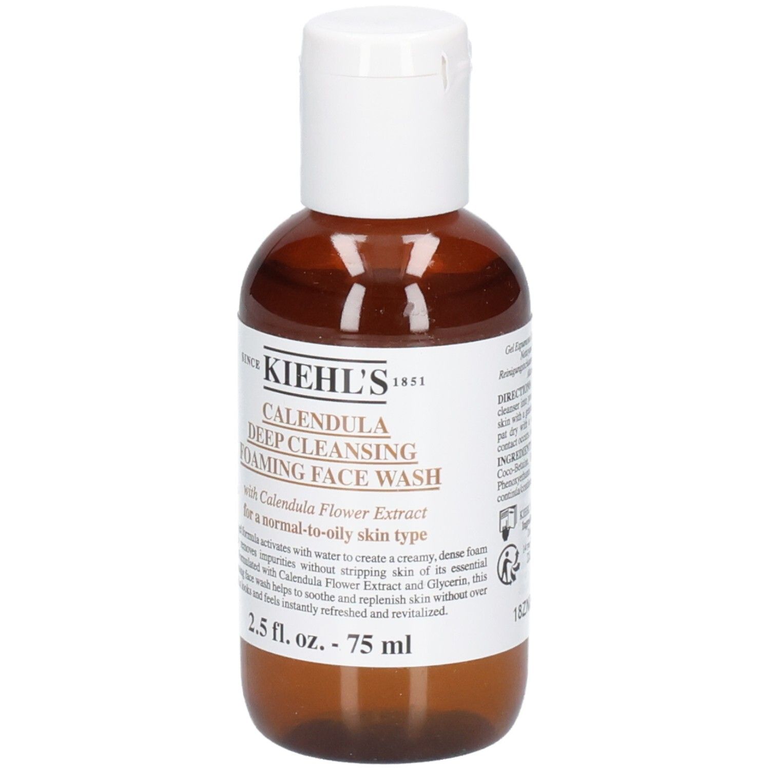 Kiehl's Calendula Deep Cleansing Foaming Face Wash, flacon de 75 ml, vue de face.