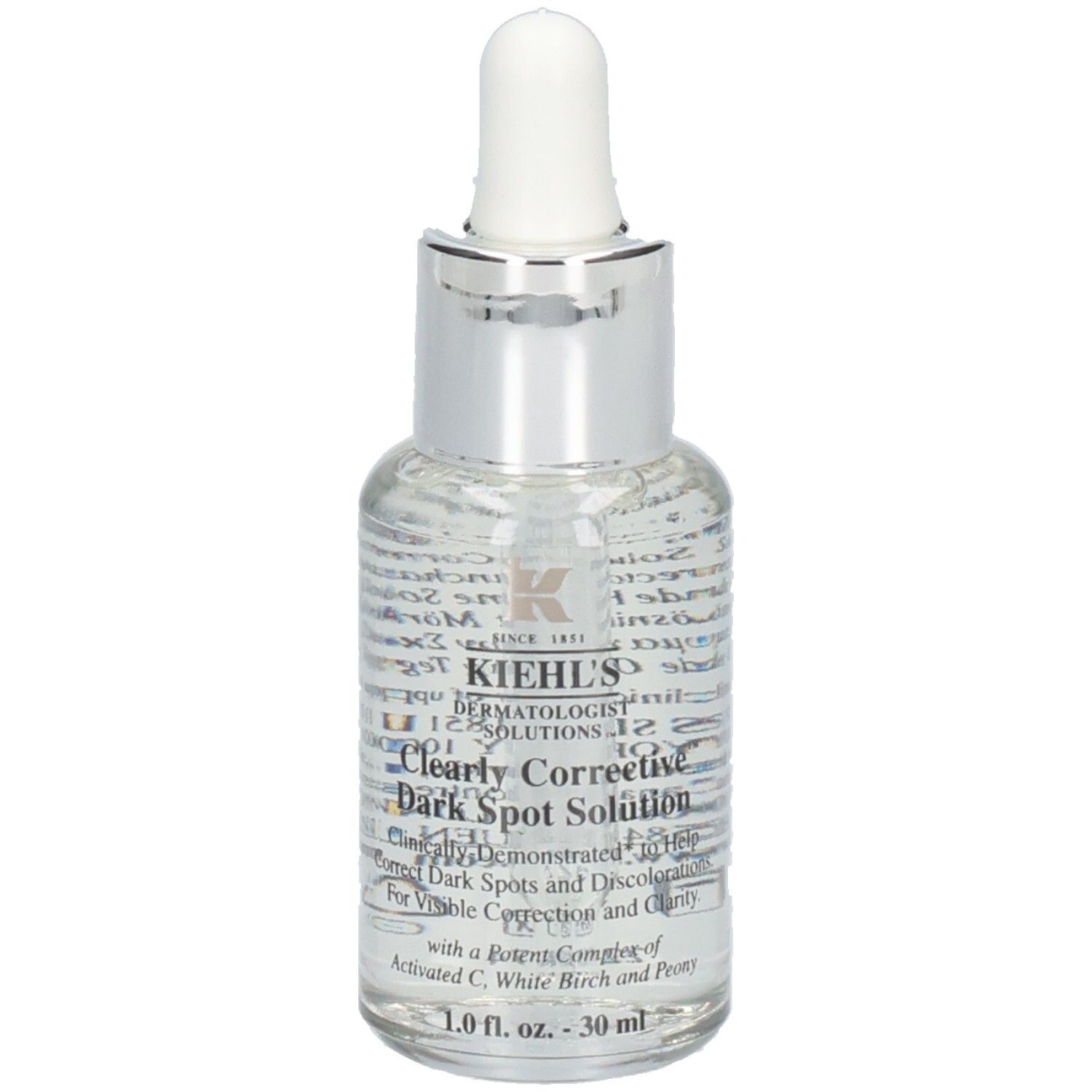Kiehl's Clearly Corrective Dark Spot Solution Sérum en flacon de verre avec pipette. 30 ml.
