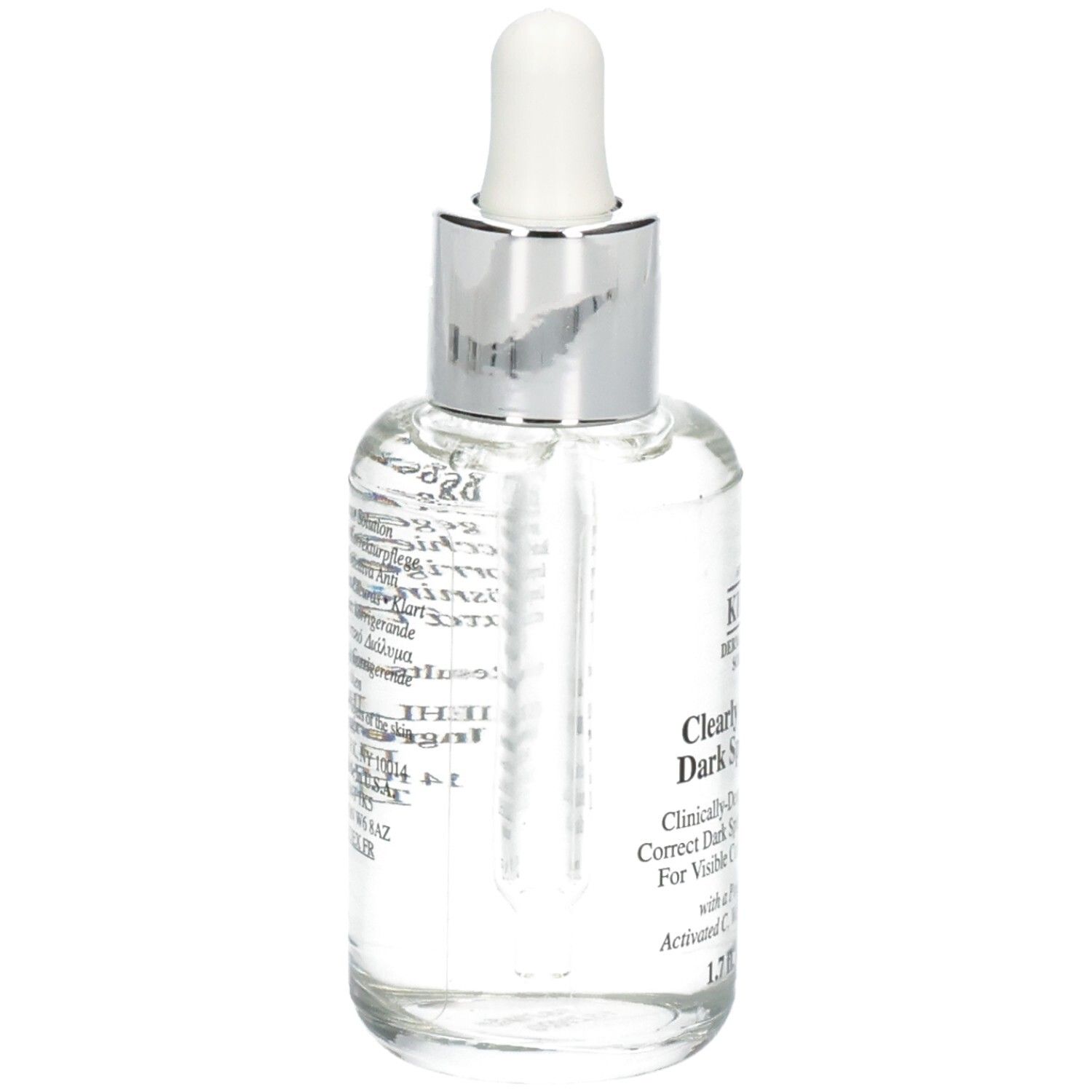 Kiehl's Clearly Corrective Dark Spot Solution sérum, vue latérale. 50 ml.