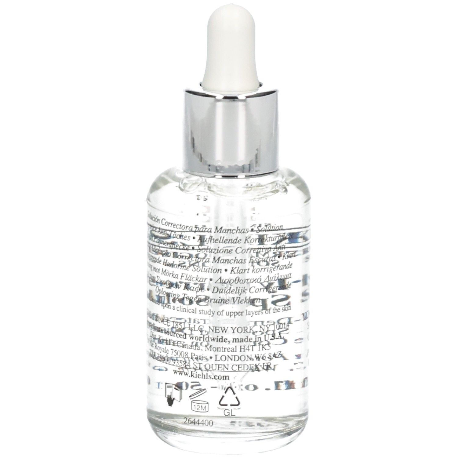 Kiehl's Clearly Corrective Dark Spot Solution sérum, vue arrière. 50 ml.