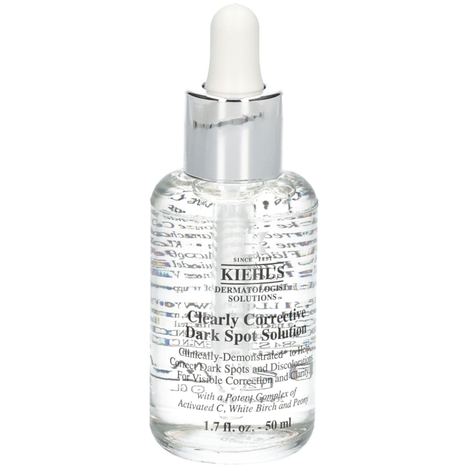 Kiehl's Clearly Corrective Dark Spot Solution sérum en flacon de verre avec pipette. 50 ml.