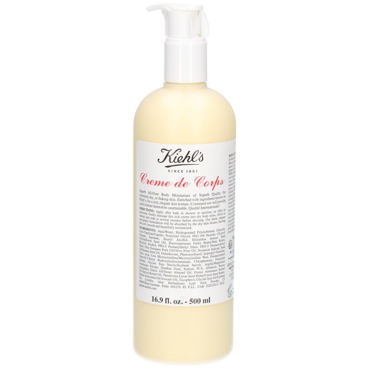 Kiehl's Crème de Corps, vue de face.