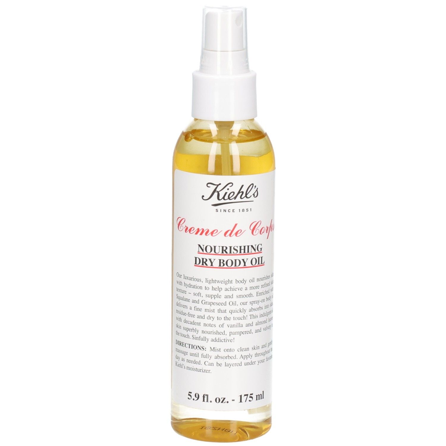 Kiehl's Crème de Corps Huile Sèche Nourrissante dans un flacon pompe.