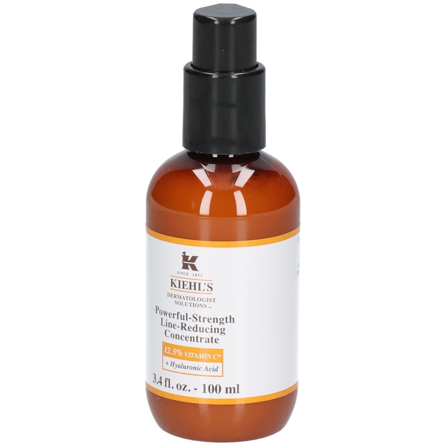 Kiehls Powerful-Strength Line-Reducing Concentrate, flacon avec pompe doseuse et étiquette.