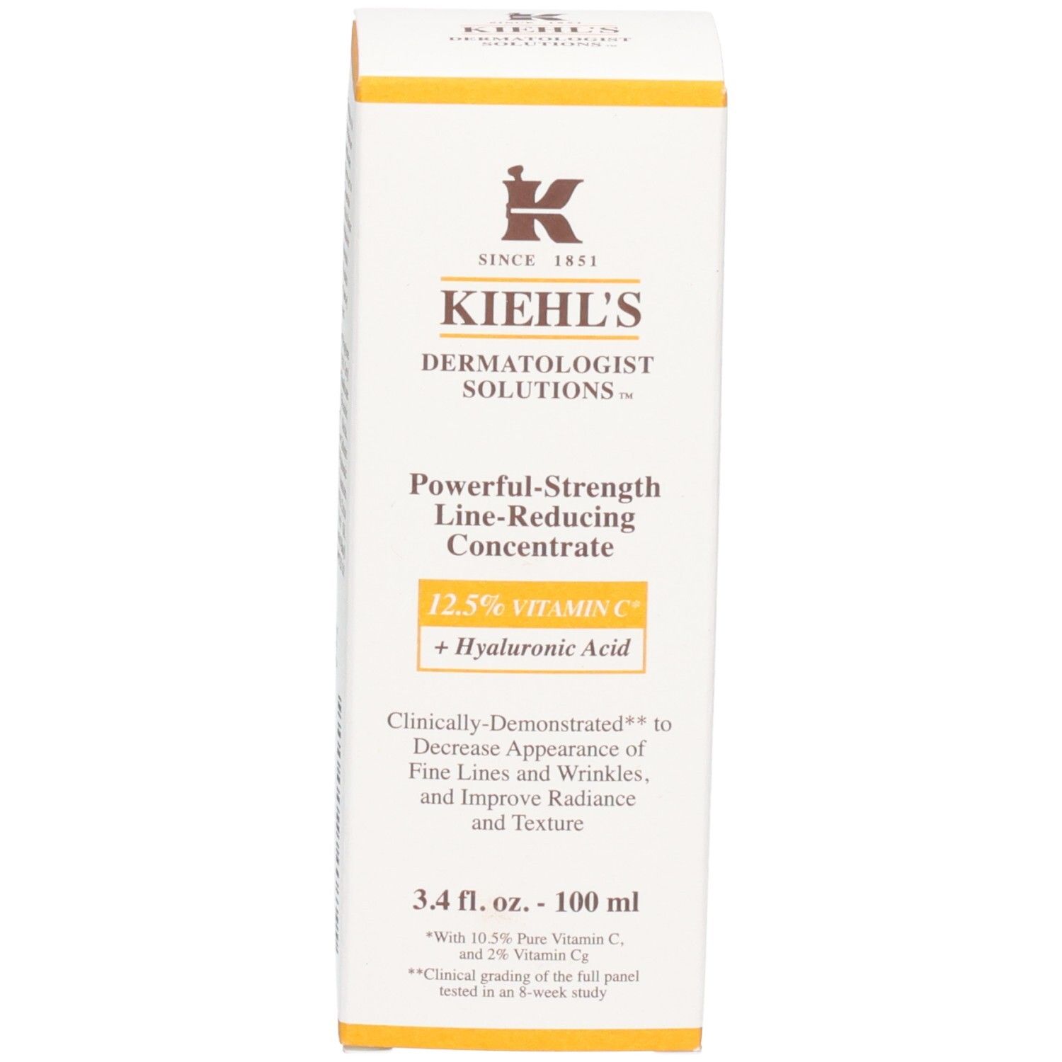 Emballage de Kiehls Powerful-Strength Line-Reducing Concentrate, 100 ml.