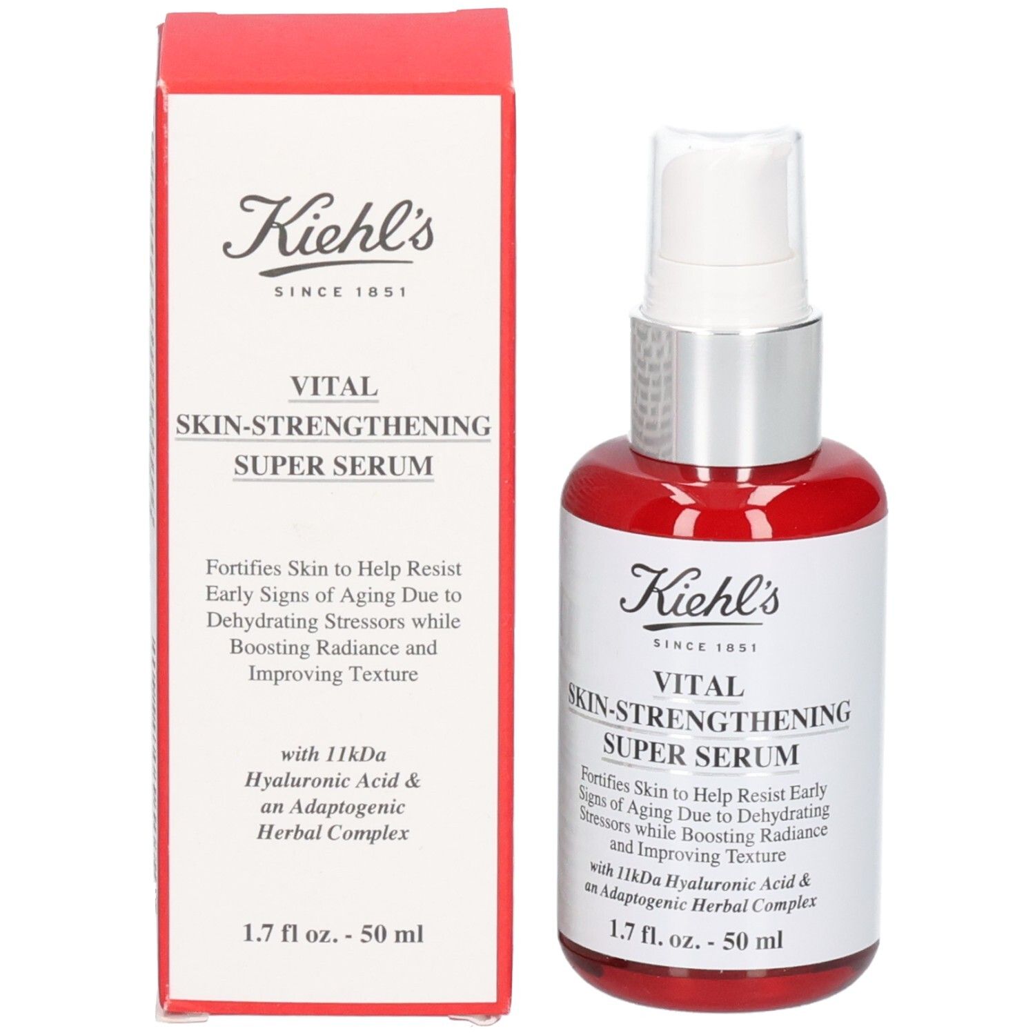 Flacon et emballage KIEHL'S Vital Skin-Strengthening Super Serum. 50 ml.