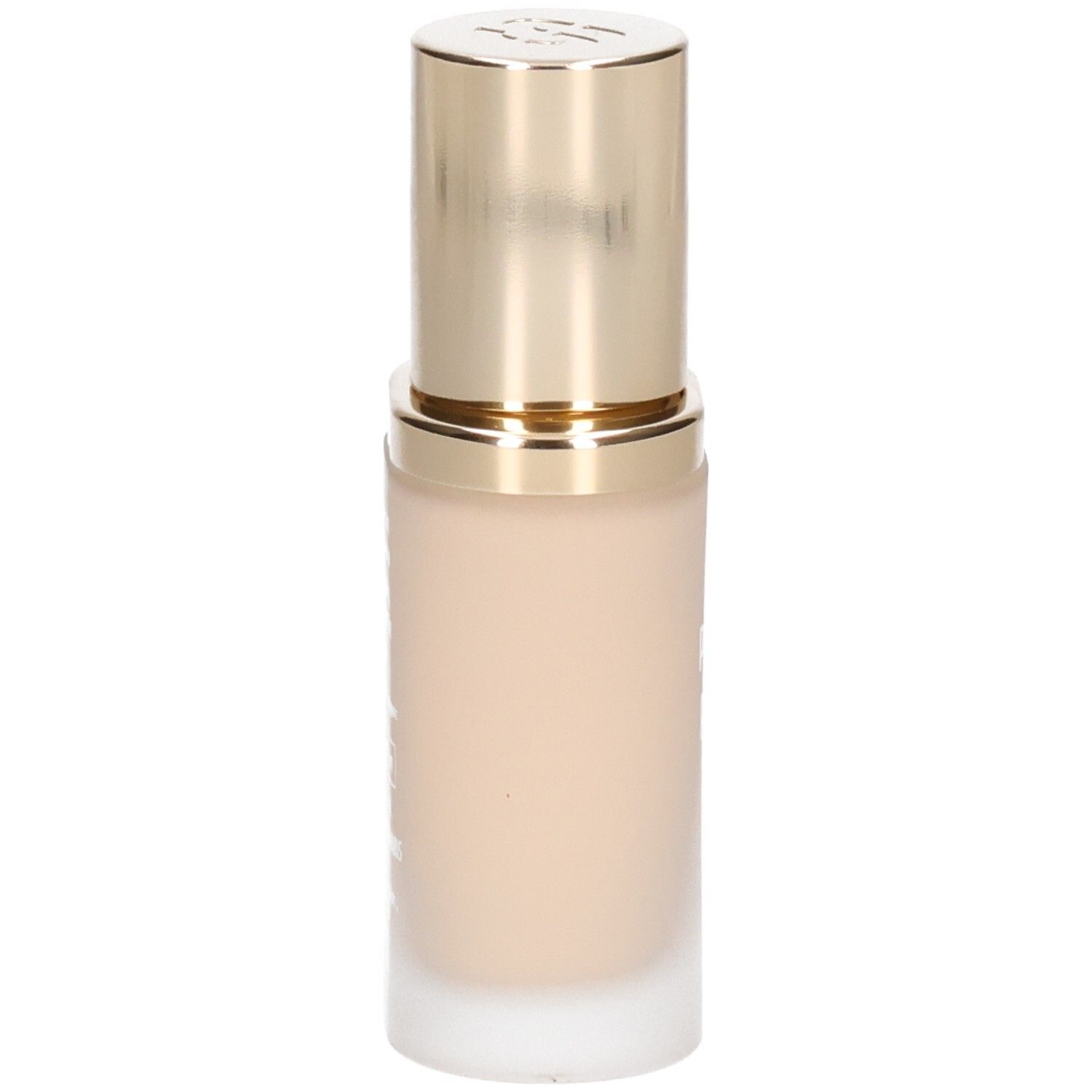 Fond de teint Sisley Phyto-Teint Perfection, vue latérale d'un flacon en verre dépoli avec capuchon doré.