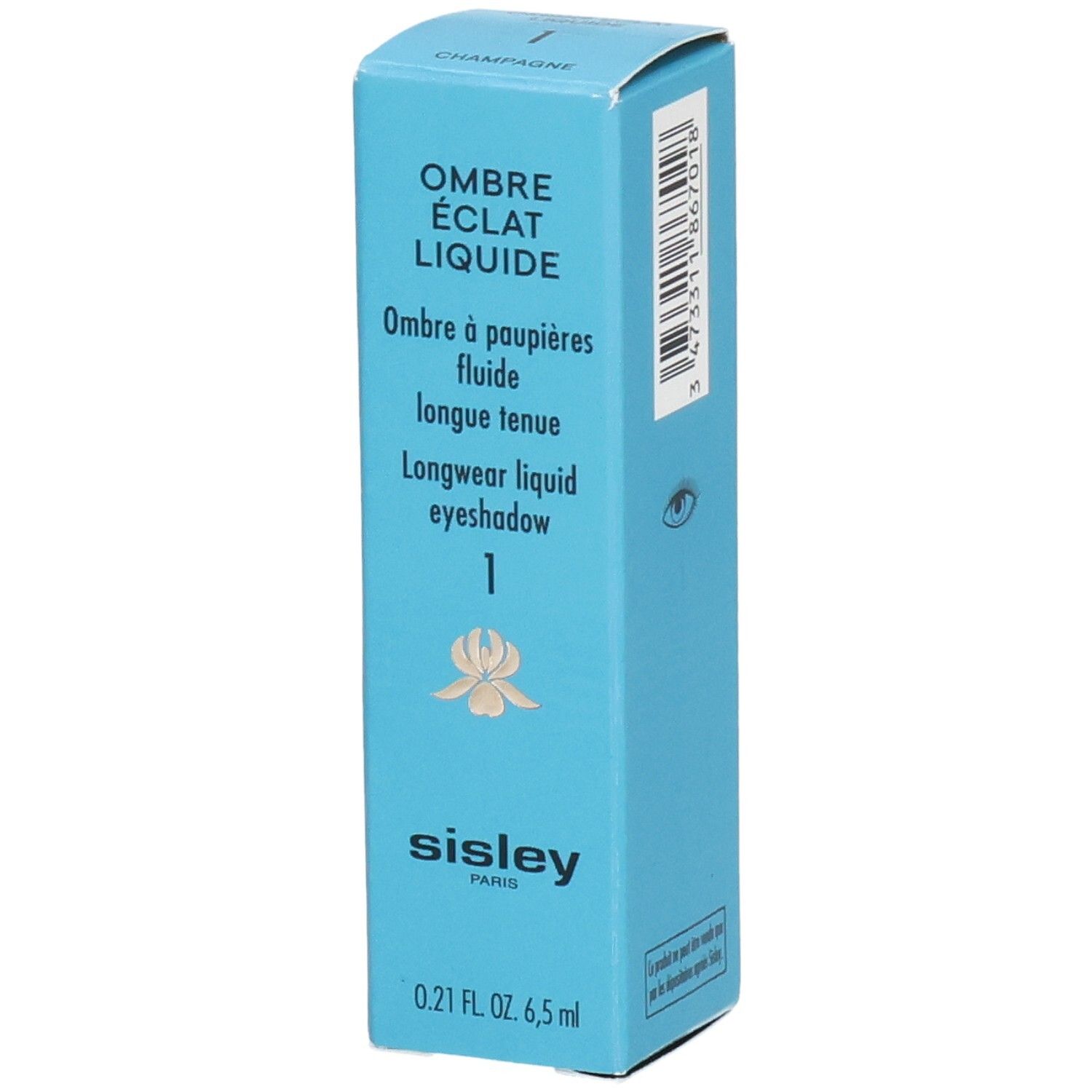 Sisley Ombre Éclat Liquide fard à paupières liquide longue tenue, couleur 1 Champagne, 6,5 ml.