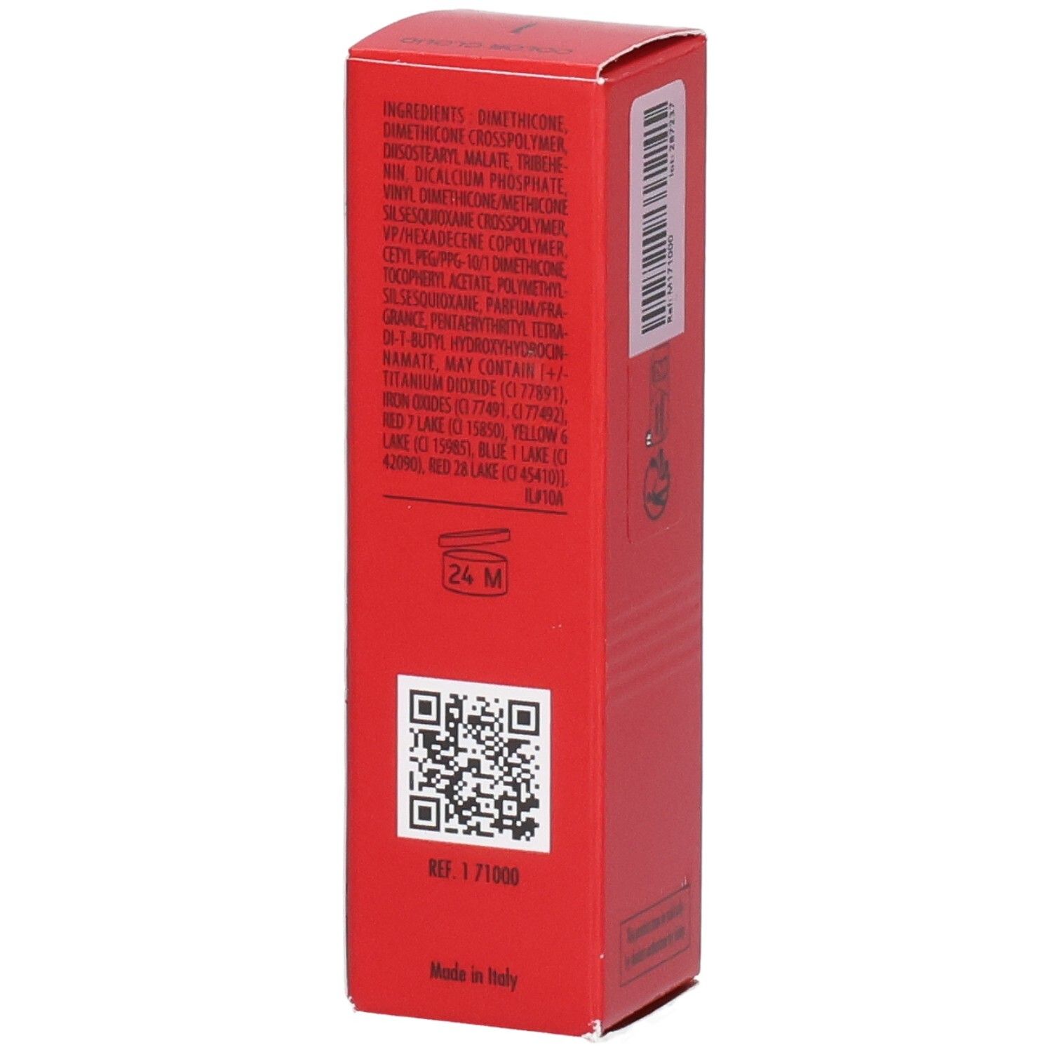 Sisley Color Cloud mousse lèvres et joues, emballage rouge avec ingrédients et code QR.
