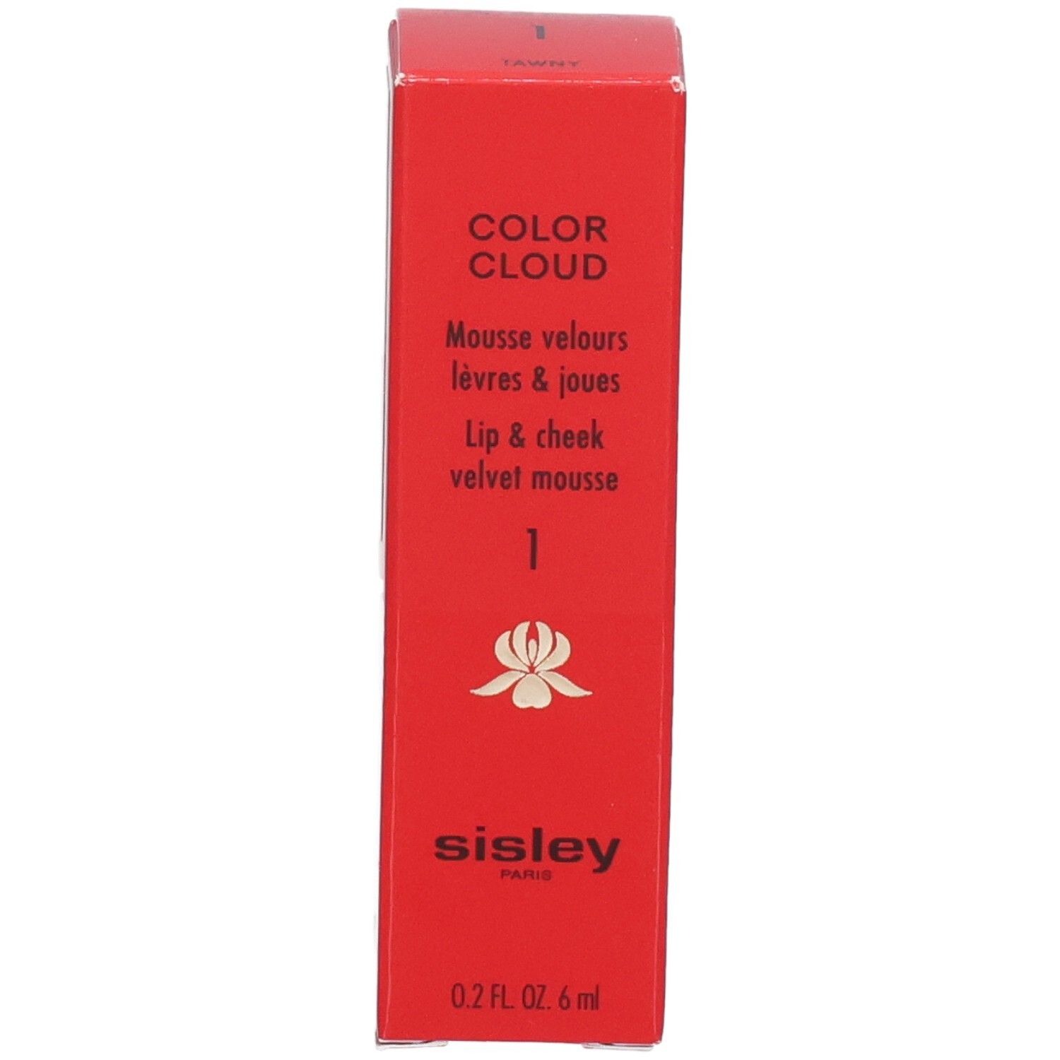 Sisley Color Cloud mousse lèvres et joues, teinte 1, emballage rouge.