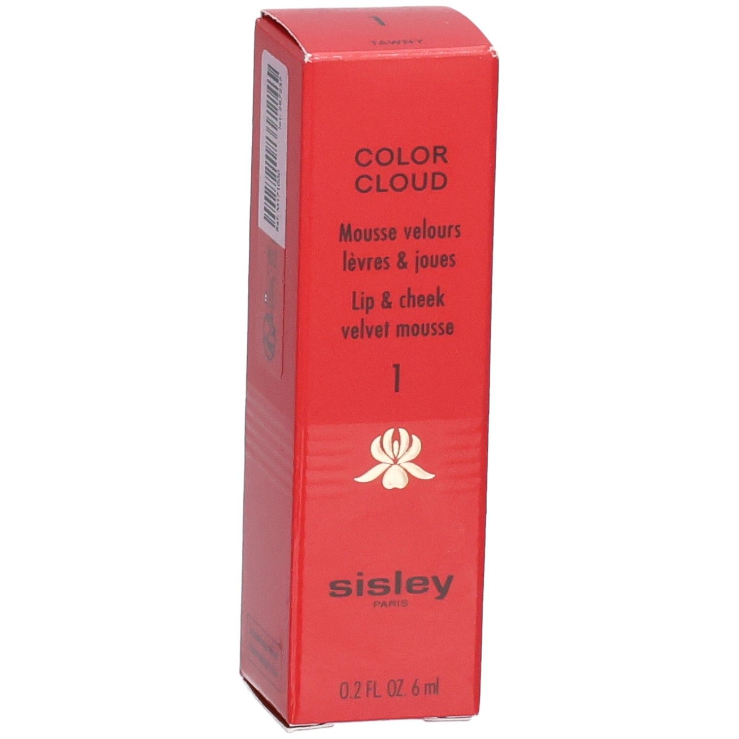 Sisley Color Cloud mousse lèvres et joues, teinte 1, emballage rouge.