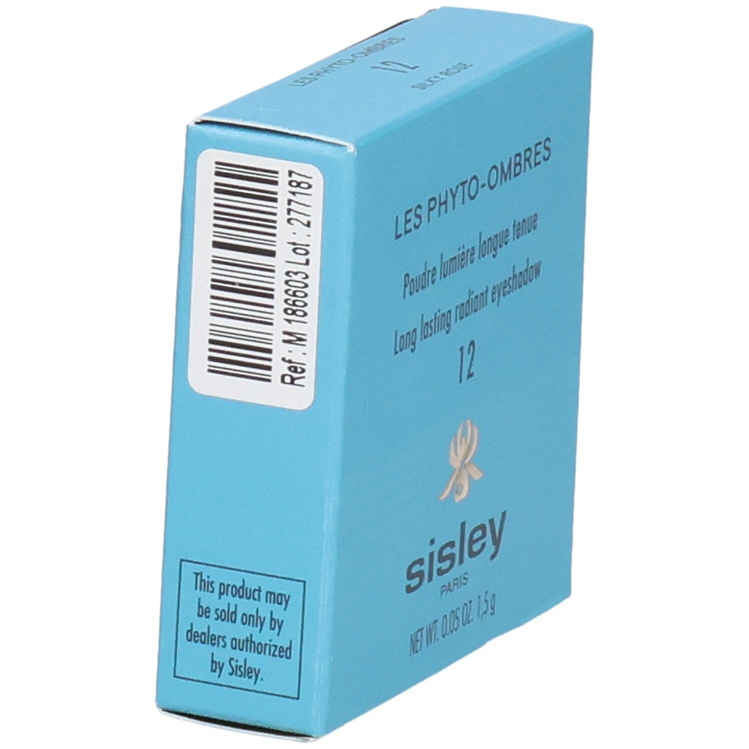 Boîte Sisley Les Phyto-Ombres, dos avec code-barres et informations produit.